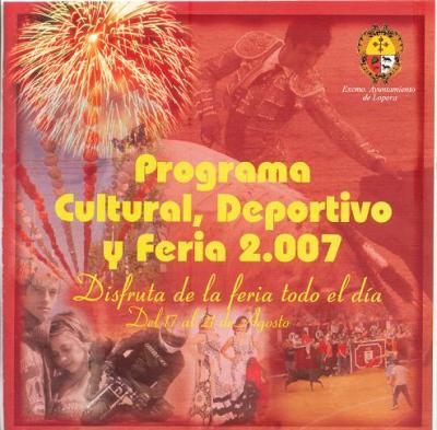 Programa Cultural, Deportivo y Feria de "Los Cristos" Lopera 2007