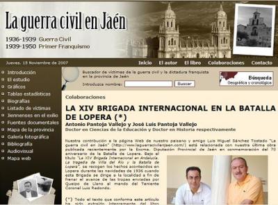 Trabajo sobre la XIV Brigada Internacional en la Batalla de Lopera en la Web sobre la Guerra Civil en Jaén