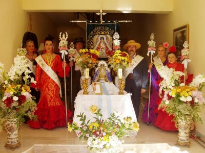 La Cofradía de la Virgen de la Cabeza de Lopera participa en la tradicional recepción de cofradías en Andújar.