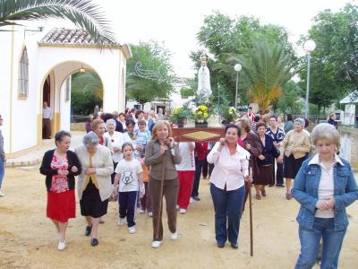 Procesión de la Virgen de Fátima en el recinto de San Isidro