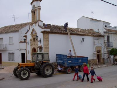 Sustitución de la cubierta de la Ermita de San Roque, Patrón de Lopera