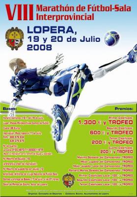 El 19 y 20 de julio se celebrará en Lopera el VIII Maratón Interprovincial de Fútbol Sala