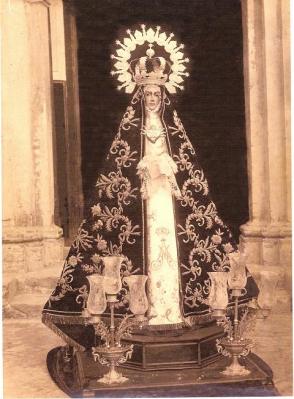 La primtiva imagen de la Virgen de los Dolores de Lopera