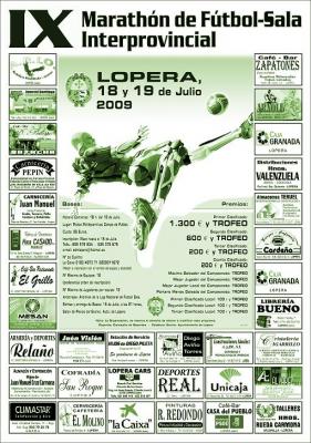 El 18 y 19 de julio se celebrará el IX Maratón Interprovincial de Fútbol Sala de Lopera