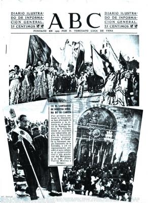 La Cofradía de la Virgen de la Cabeza de Lopera en la portada del ABC de 3 de mayo de 1944