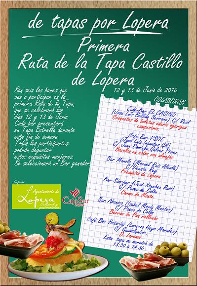 Lopera acogerá el 12 y 13 de junio la I Ruta de la tapa Castillo de Lopera