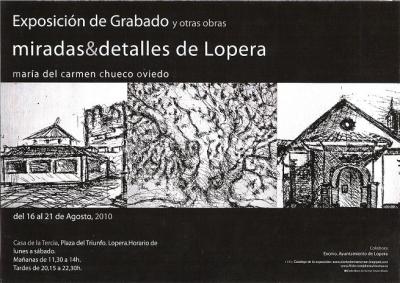 La Casa de la Tercia acogerá del 16 al 21 de Agosto una exposición de grabado de la loperana María del Carmen Chueco Oviedo