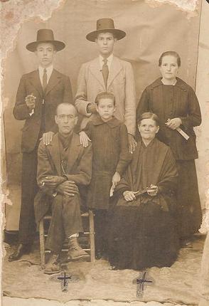 Familia de Los Plateros de Lopera en los años 20 del Siglo XX