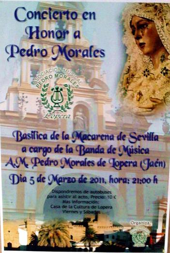 Concierto en Honor a D. Pedro Morales Muñoz en Sevilla