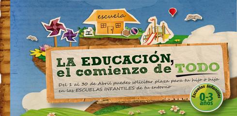 Abierto el plazo de solicitud de nuevo ingreso en la Escuela Infantil  Municipal Niño Jesús de Lopera hasta el día 30 de Abril