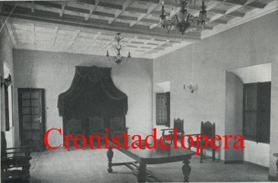 El Salón de Plenos de Ayuntamiento de Lopera tras ser restaurado en 1945