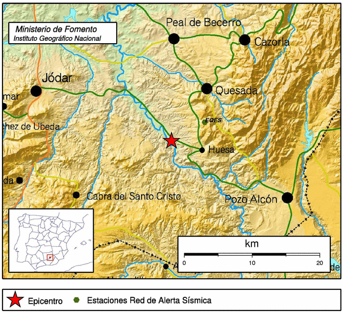 En Lopera se siente el terremoto que ha sufrido Huesa (Jaén) con una intensidad de 4 grados en la escala de Richter a las 15.36 horas
