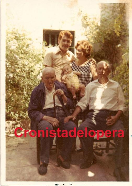 Las Cinco generaciones de la Familia García de Lopera en 1973