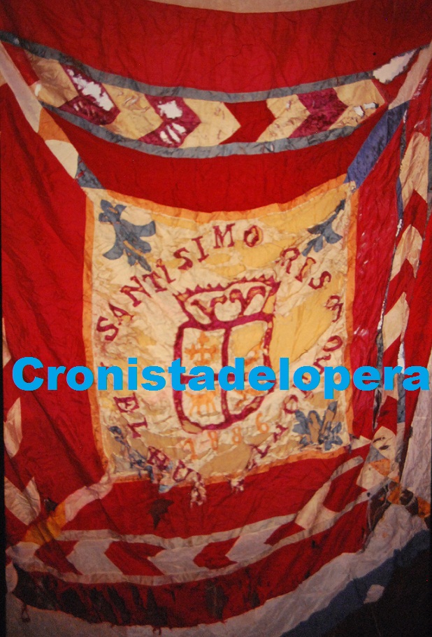 La primitiva bandera de la Soldadesca del Santísimo Cristo del Humilladero data del año 1886