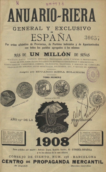 La Villa de Lopera en 1908 según el Anuario Riera.