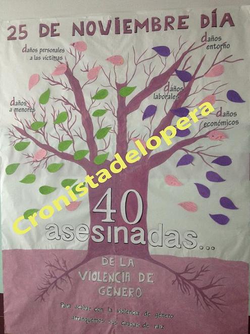 Actos para Conmemorar el Día Contra la Violencia de Género en Lopera a celebrar el lunes 26 de Noviembre a las 5 de la tarde en la Plaza de la Constitución