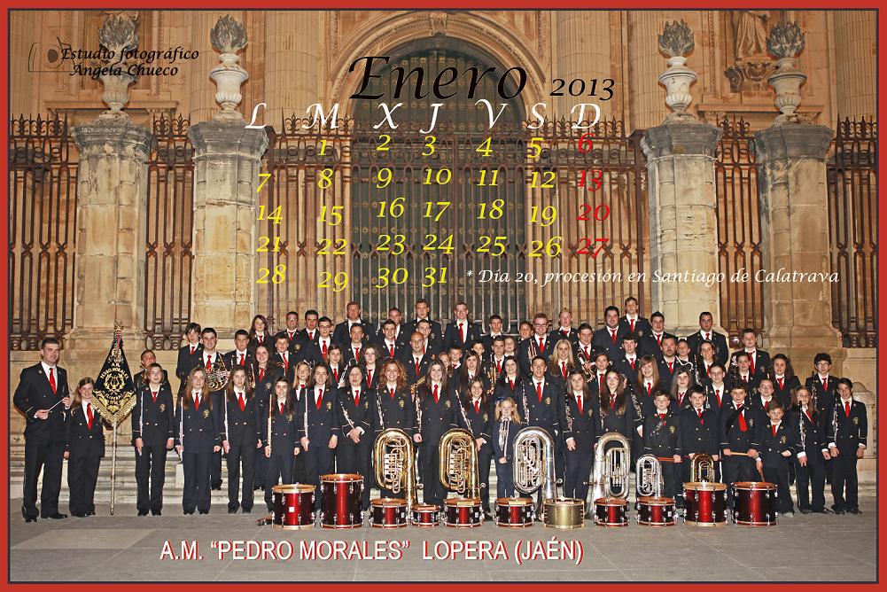 La Asociación Musical "Pedro Morales" de Lopera edita y pone a la venta un calendario para continuar desarrollando su normal funcionamiento