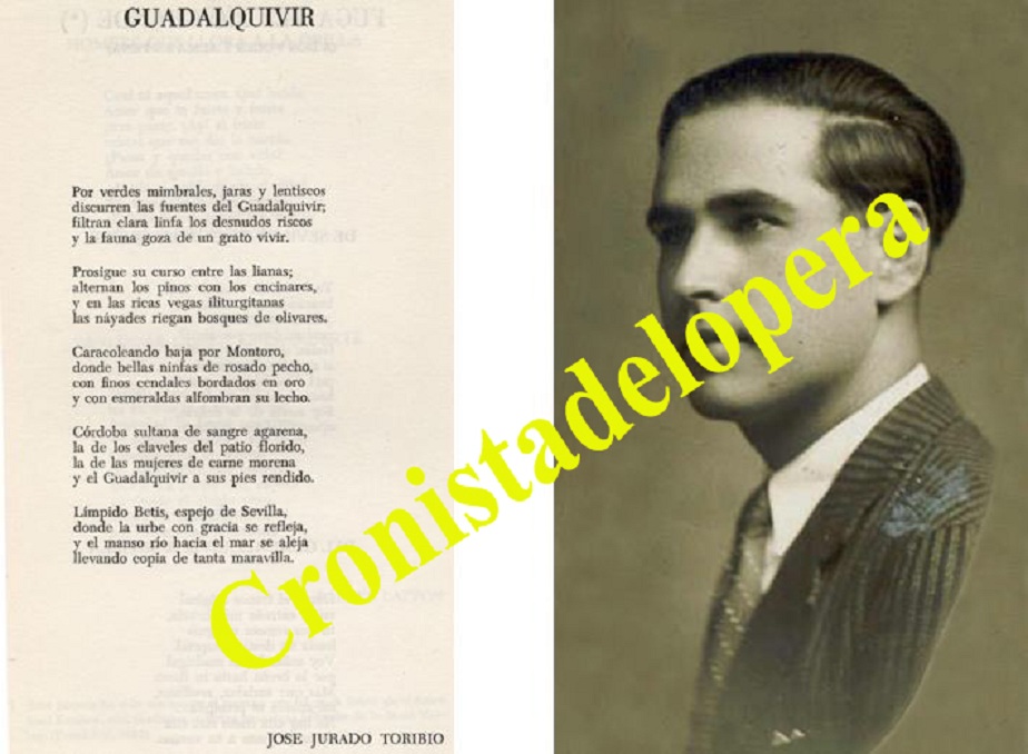 Cuarenta Aniversario de la publicación del poema "Guadalquivir" del poeta loperano José Jurado Toribio (Lopera 1906, Córdoba 1990)