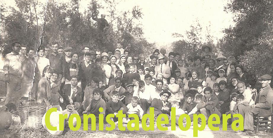 Loperanos en el Remate de la aceituna en la Hacienda de Mendoza en 1967