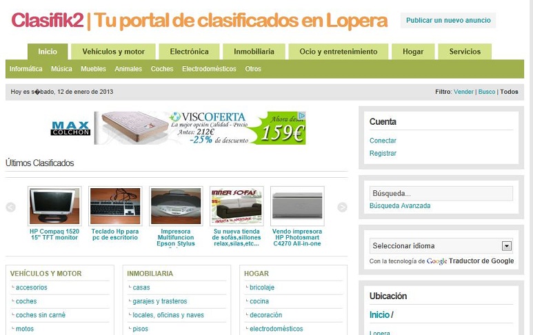 Desde el Centro Guadalinfo de Lopera y en complemento a la Campaña "Compra en tu Pueblo" se presenta un nuevo servicio de Clasificados en Lopera