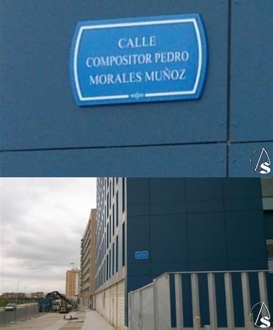El Ilustre Músico y Compositor Loperano Pedro Morales Muñoz ya tiene por fin colocado el rótulo de su calle en Sevilla