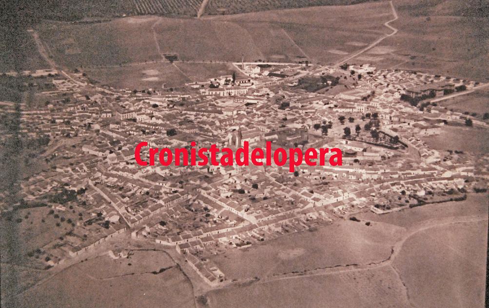 Vista aérea de Lopera del año 1954