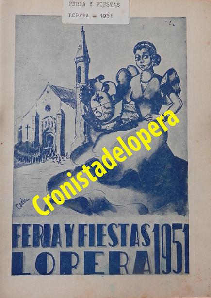 Portada del Programa de la Feria de los Cristos de Lopera del año 1951