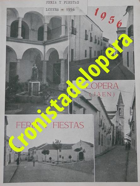Portada del Programa de la Feria de los Cristos de Lopera del año 1956
