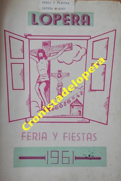Portada del Programa de la Feria de los Cristos de Lopera del año 1961