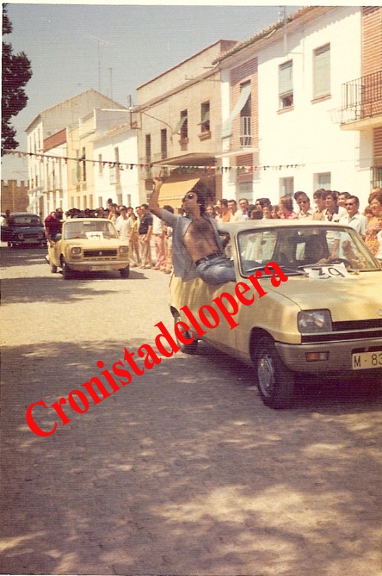 Las Carreras en Cintas en Coche en la Feria de los Cristos en 1974