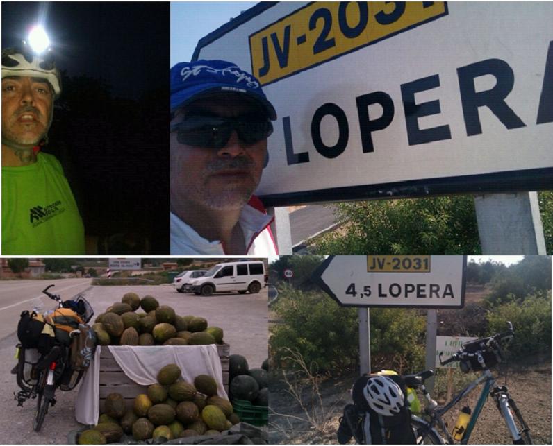 El loperano Pablo De la Torre Cantero logra el reto de hacer el recorrido desde Gerona a Lopera en bicicleta