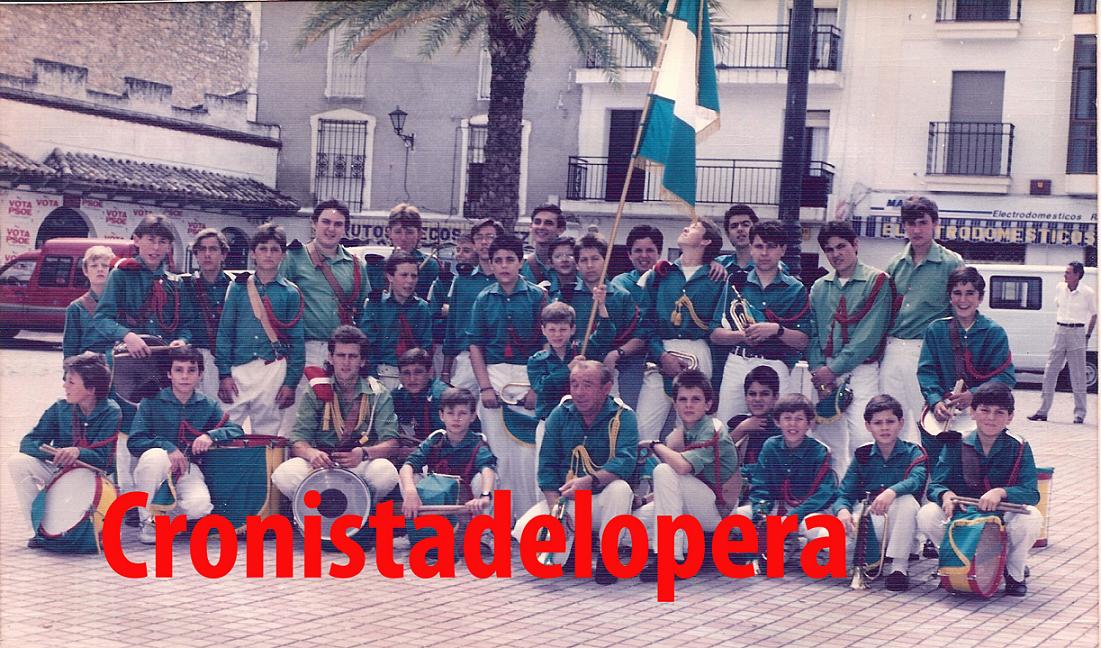 La Banda de Cornetas y Tambores de Juan Alcalá en 1990