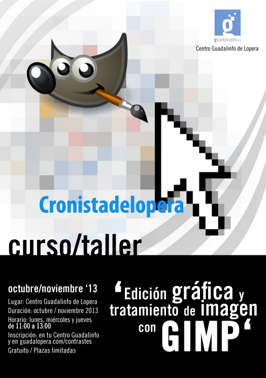 Curso "Edición gráfica y tratamiento de imagen con Gimp" en el Centro Guadalinfo de Lopera