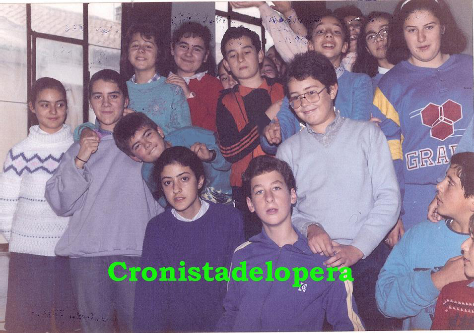 Grupo de Alumnos de 7º de EGB del Colegio Miguel de Cervantes de Lopera. Año 1987-88