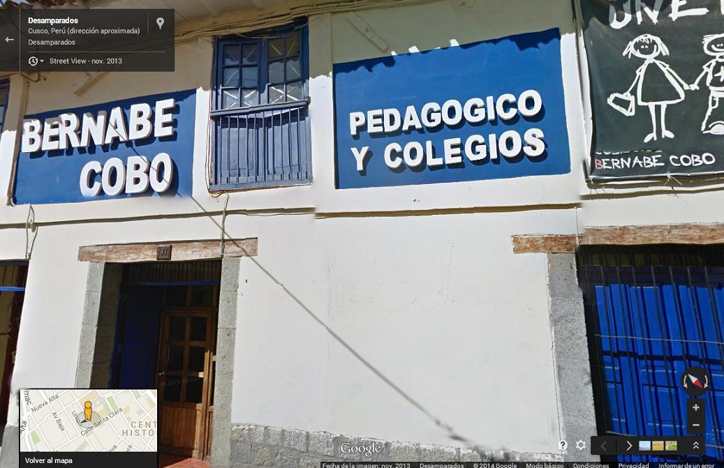¿Sabías que en la ciudad de Cusco (Perú) hay un Colegio de Primaria y Secundaria que lleva el nombre del Jesuita Loperano Bernabé Cobo?