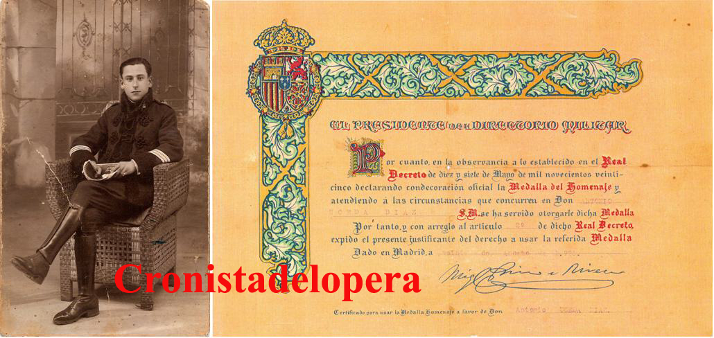 El Loperano Antonio Uceda Díaz, Número Uno de la Promoción de Radiotelegrafistas Sin Hilo del año 1919.Sus méritos y trabajo fueron reconocidos por el Directorio de Primo de Rivera, el cual le otorgó la Medalla del Homenaje según el Real Decreto de 17 de mayo de 1925 y que le fue entregada el día 20 de agosto de 1925.