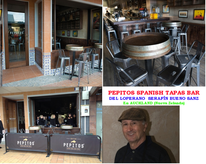 PEPITOS el nuevo Bar-Restaurante del Chef Loperano Serafín Bueno Sanz en Auckland (Nueva Zelanda). Si deseas conocer algo más del Pepitos Spanish Tapas Bar pincha en la dirección siguiente: http://www.pepitos.bar/restaurant
