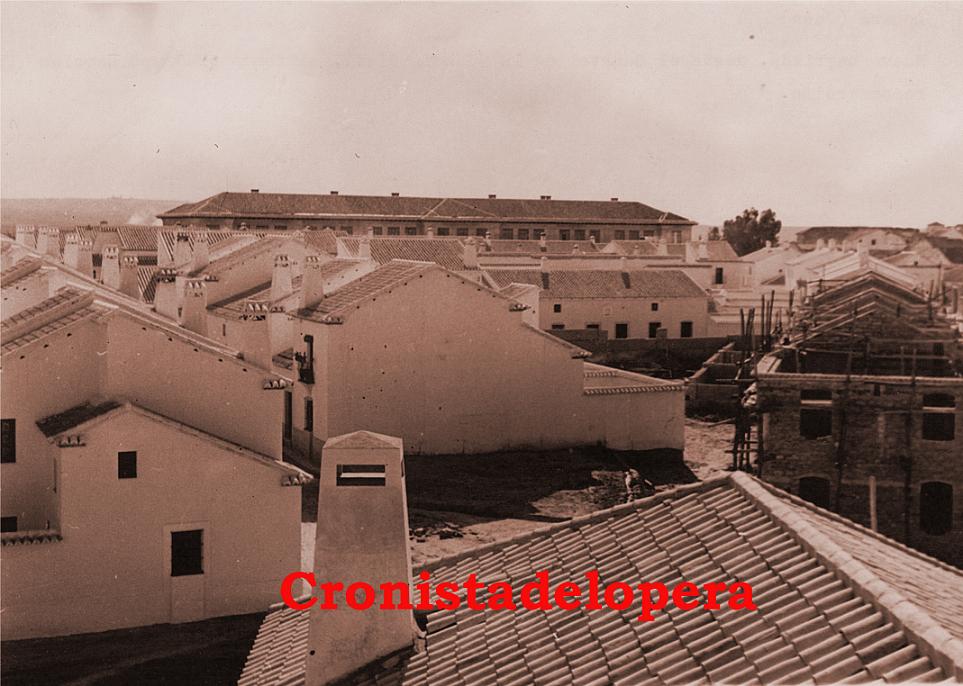 Vista del nuevo Barrio de las Casas Nuevas tomada desde la Casa Cuartel de la Guardia Civil  en 1944.