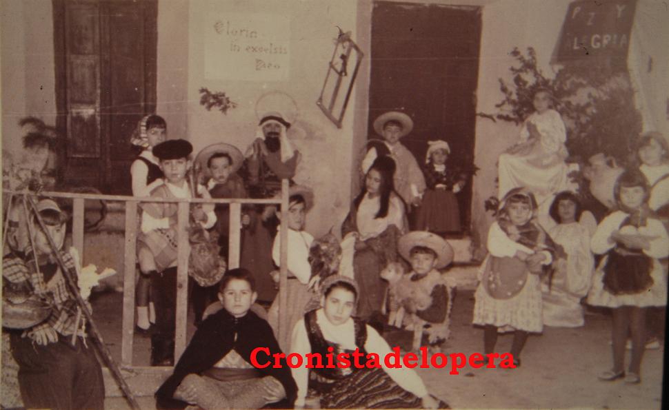 Belén viviente en la Calle García de Leaniz de Lopera. Año 1962