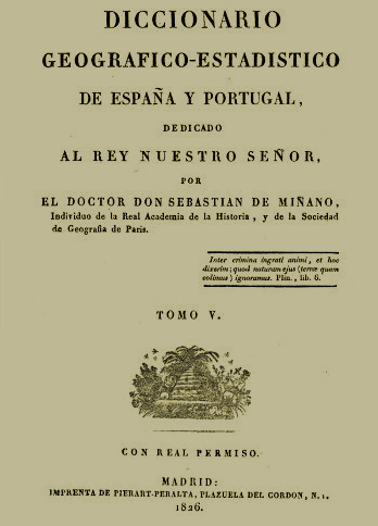 La Villa de Lopera en 1826 según el Diccionario Geográfico- Estadístico de España y Portugal de Sebastián de Miñano.