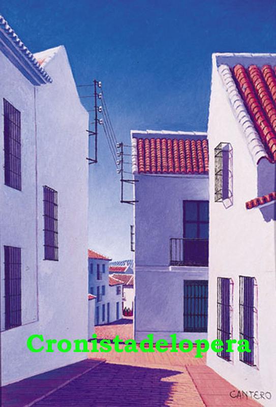 Paseo vespertino por el pasado de las calles de Lopera. Hoy por la calle Bartolomé Valenzuela (hoy García Lorca) de la mano del cuadro Esquinas del pintor de Lopera Paco Cantero.
