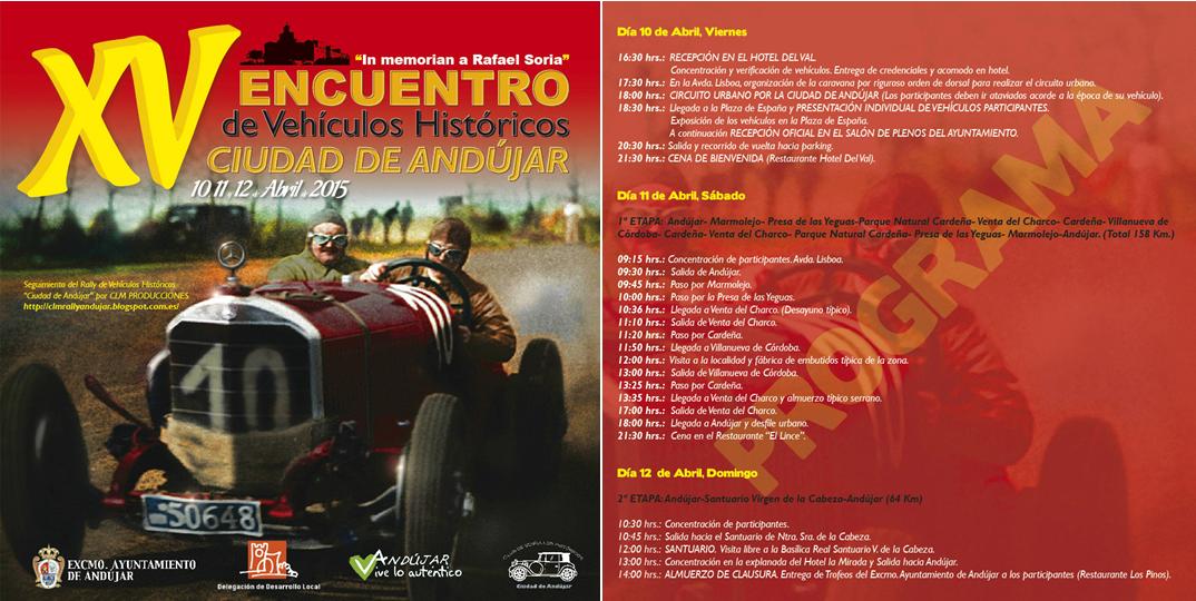La Ciudad de Andújar acogerá los días 10, 11 y 12 de Abril el XV Encuentro de Vehículos Históricos