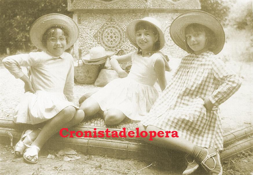 Loperanas de excursión en la Hacienda de Mendoza. Año 1962. De izquierda a derecha: Mª Carmen Sánchez, Toñi Lara y Mª Paz Vadillo.