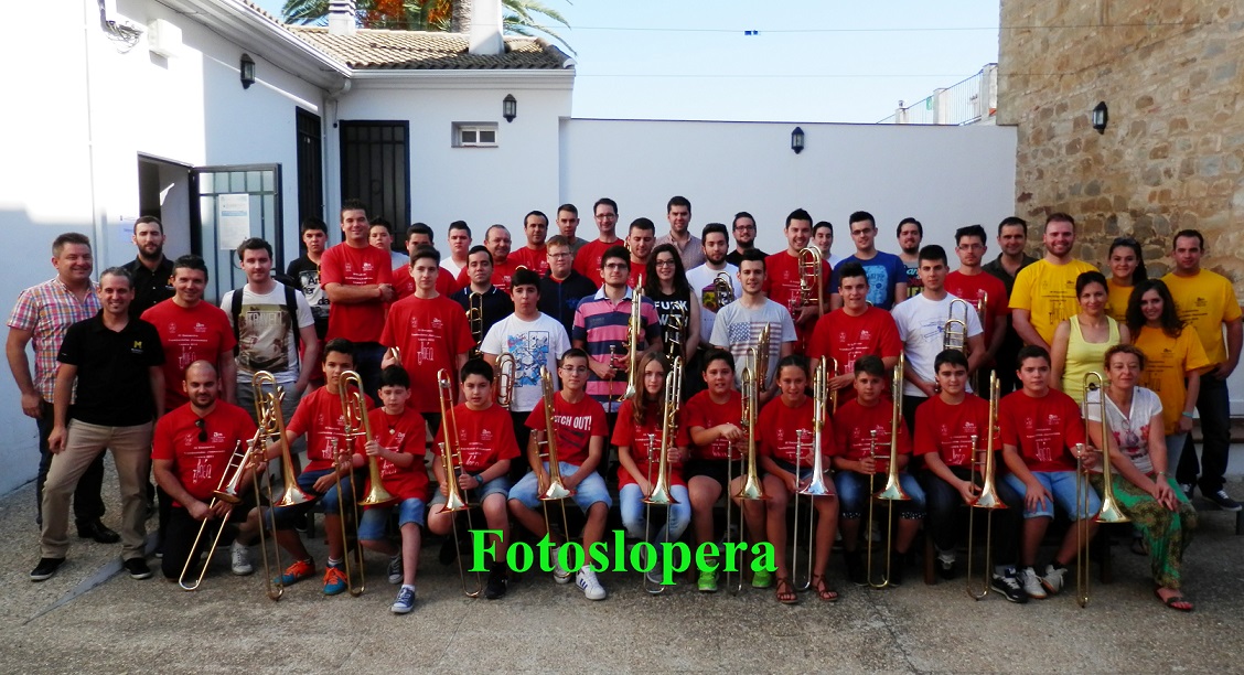 Un total de 50 Trombonistas llegados desde las provincias de Jaén, Córdoba y Sevilla participan en Lopera en el III Encuentro de Trombonistas Jiennenses 2015.