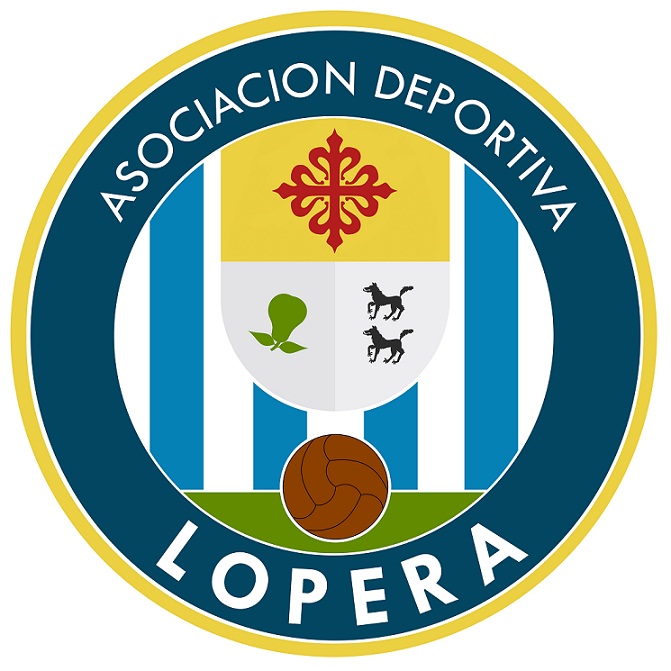 Nuevo escudo de la A. D. Lopera el cual junto con las nuevas equipaciones se estrenará el próximo miércoles. El nuevo escudo ha sido diseñado por Antonio Alcalá y elegido entre varios modelos por padres y jugadores del Club.