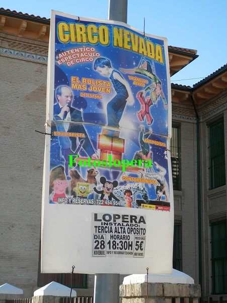 La Casa de la Tercia de Lopera acoge el día 28 de Noviembre a las 18,30 horas el Circo Nevada.