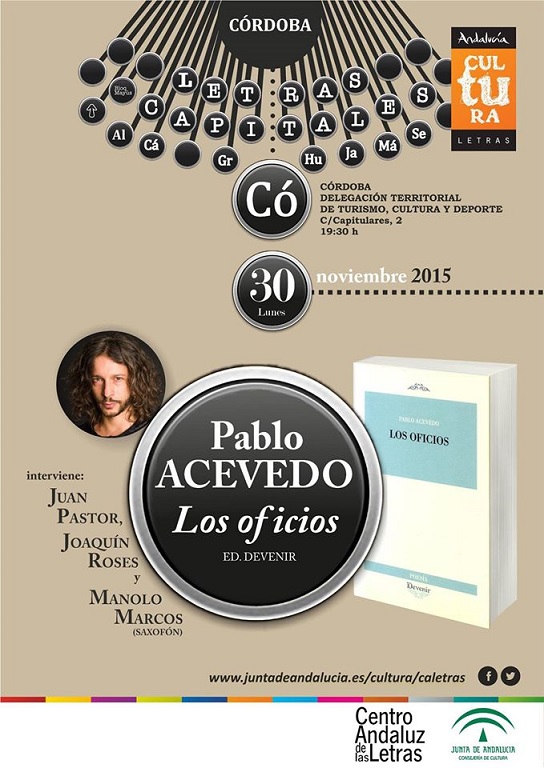 Presentado en Córdoba "Los Oficios" nuevo libro de poemas del loperano Pablo Acevedo.