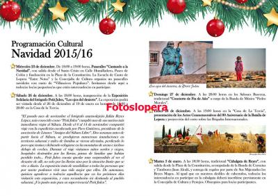 Programación Cultural Navidad Lopera 2015/2016