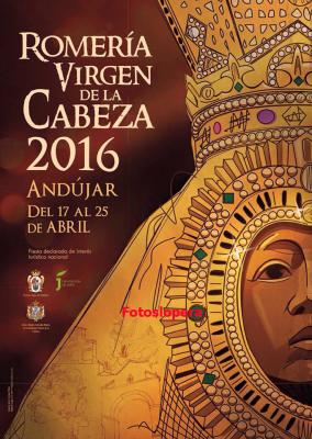 Cartel anunciador de la Romería de la Virgen de la Cabeza Andújar 2016 obra de Javier Urraco de Posadas (Córdoba)