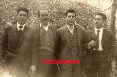 Grupo de loperanos. Juan Cantero, Manuel Herrero, Manuel Clemente y Francisco Lara.